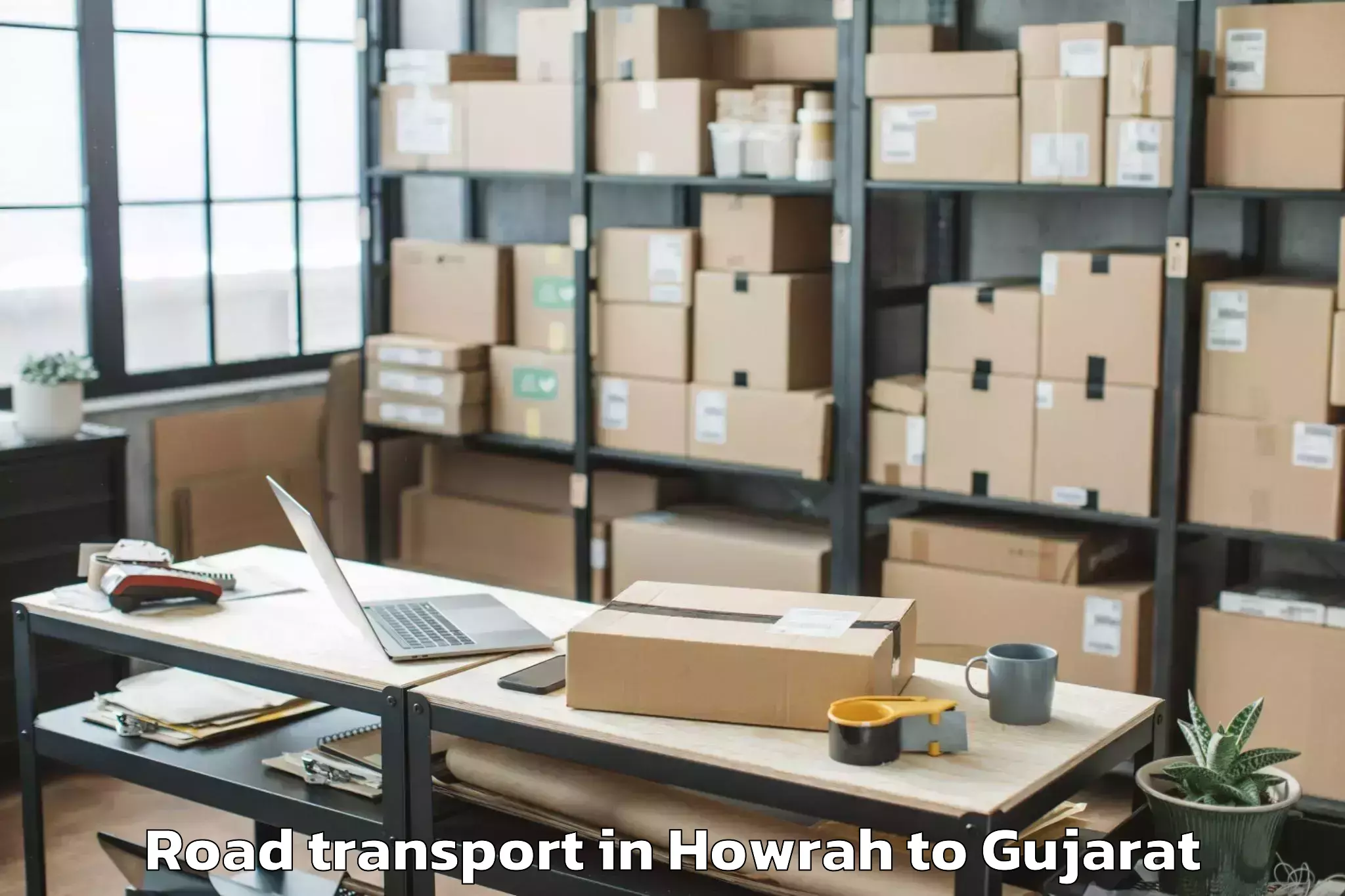 Quality Howrah to Dhuvaran Road Transport